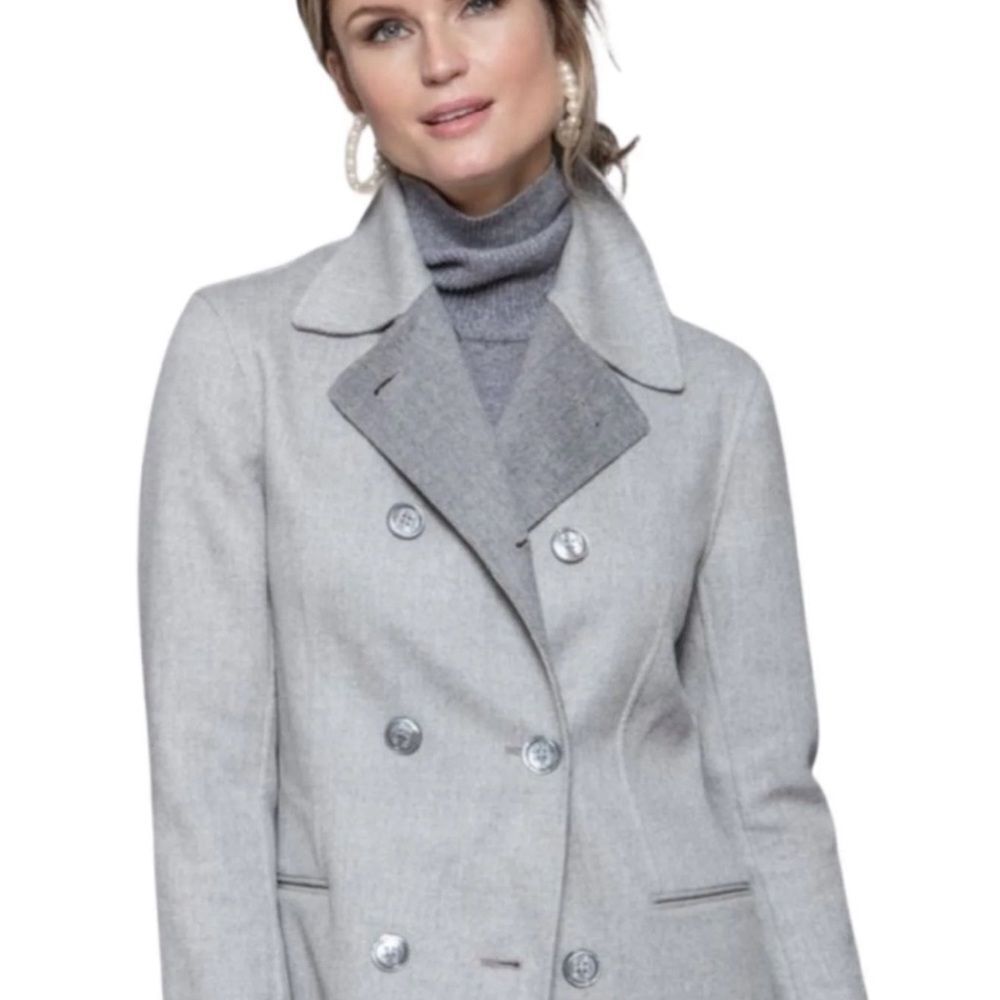 Hadleigh’s 100% virgin Wool Coat Double Breasted Long Sleeve Womens Size 46/10